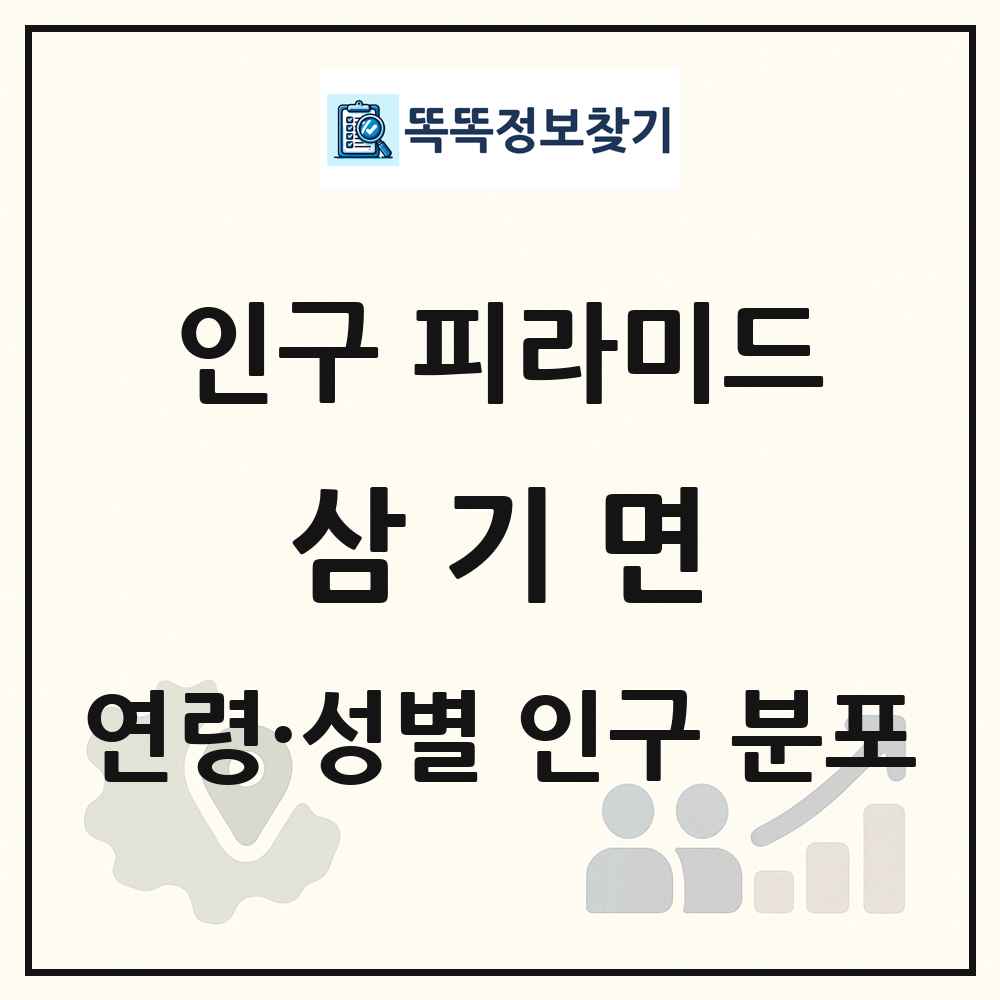 삼기면 인구 피라미드 링크 그림